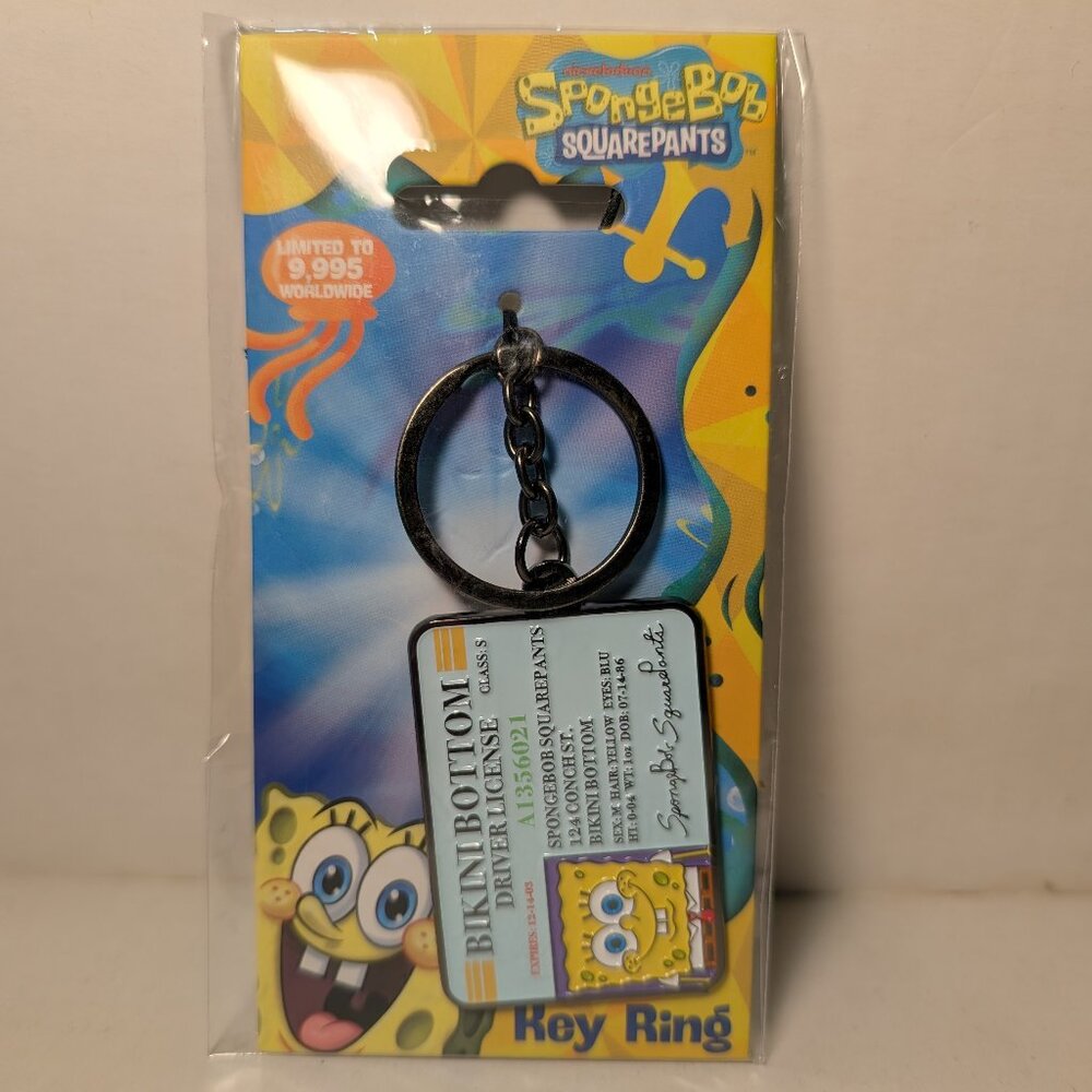 Spongebob Squarepants Drivers License Enamel Pin Official Nickelodeon Keyring